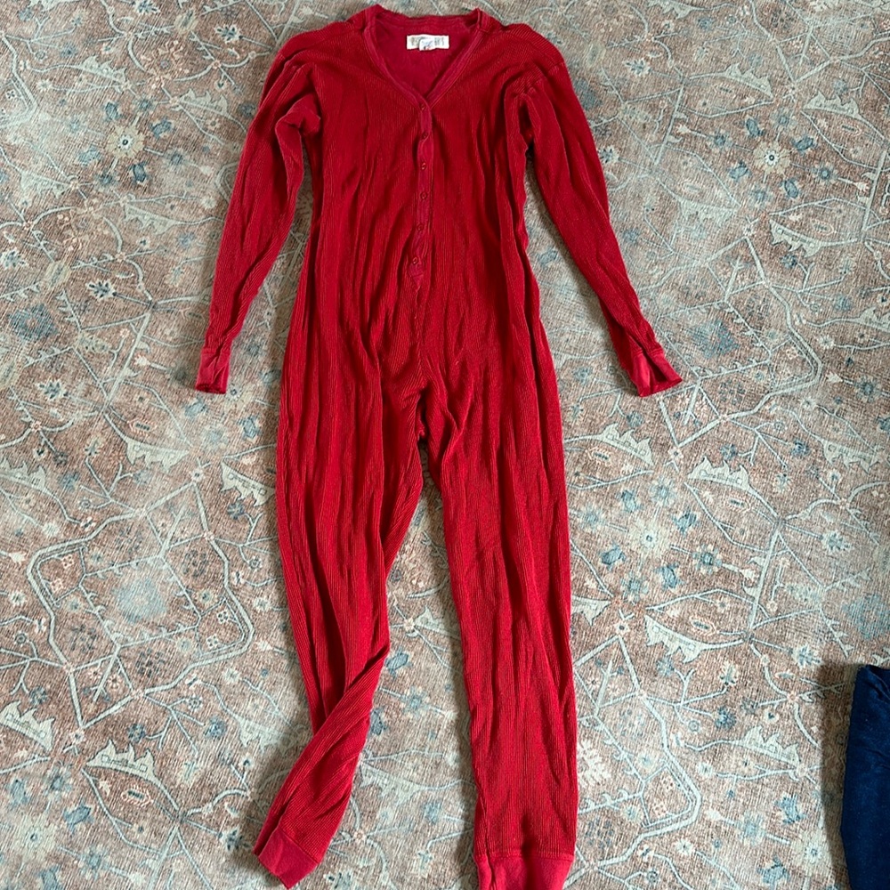 Vintage Victoria’s Secret Red Waffle Union Suit